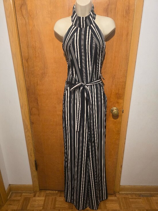 New York & Company Pants - New York and Company Women's Black and White Jumpsuit Size L